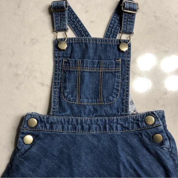 Next UK Blue Denim Overalls Dress, 1.5 - 2 years - Picture 2 of 6